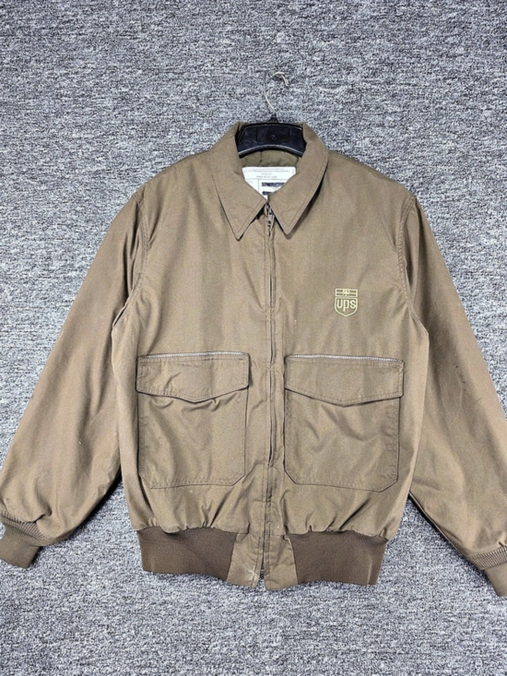 Vintage UPS Uniform Jacket Men’s Large Long 42-44 Made USA Brown Workwear